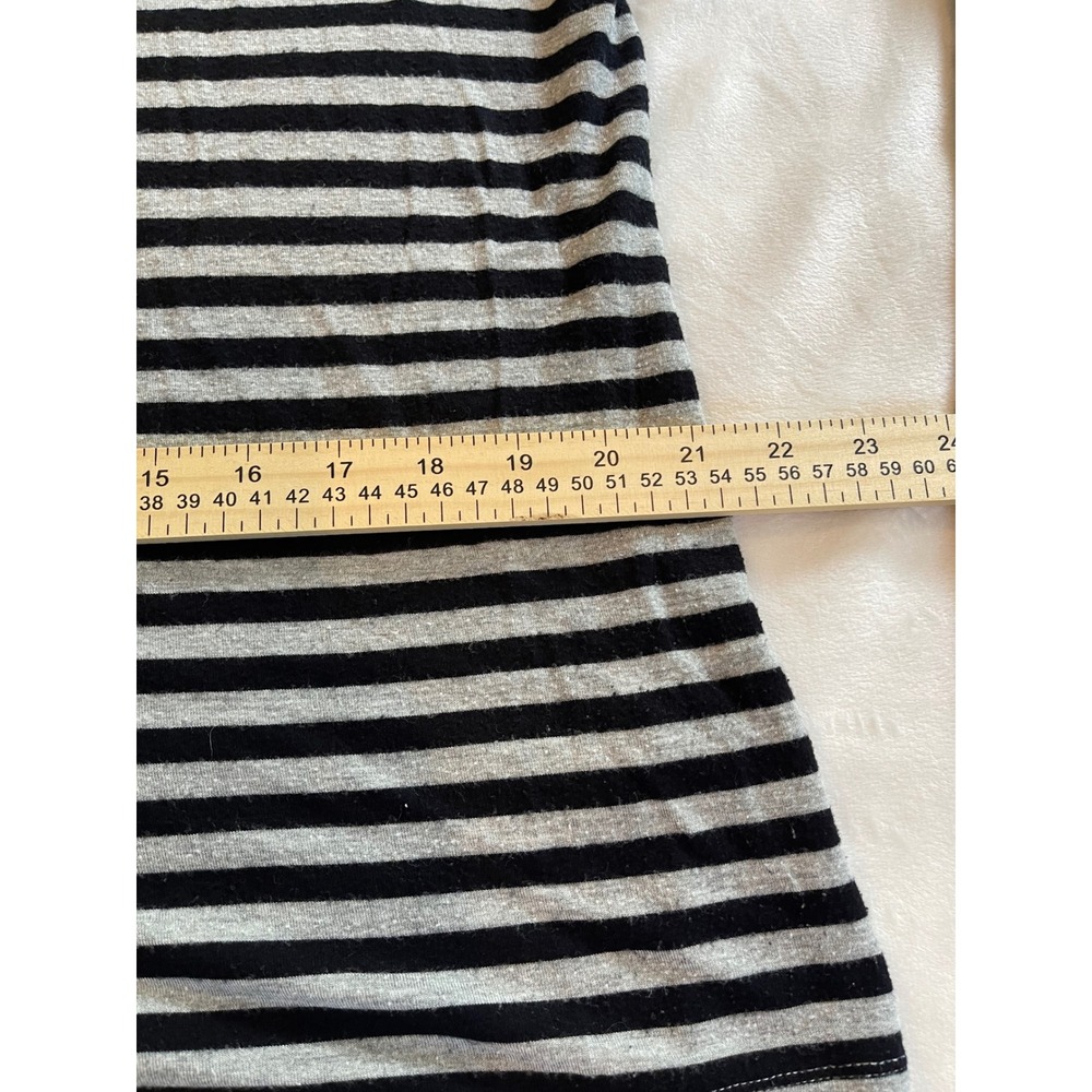 White Cross Wear It Live It Womens XXL Striped Long Sleeve Tee Black Gray T208 - Picture 4 of 9
